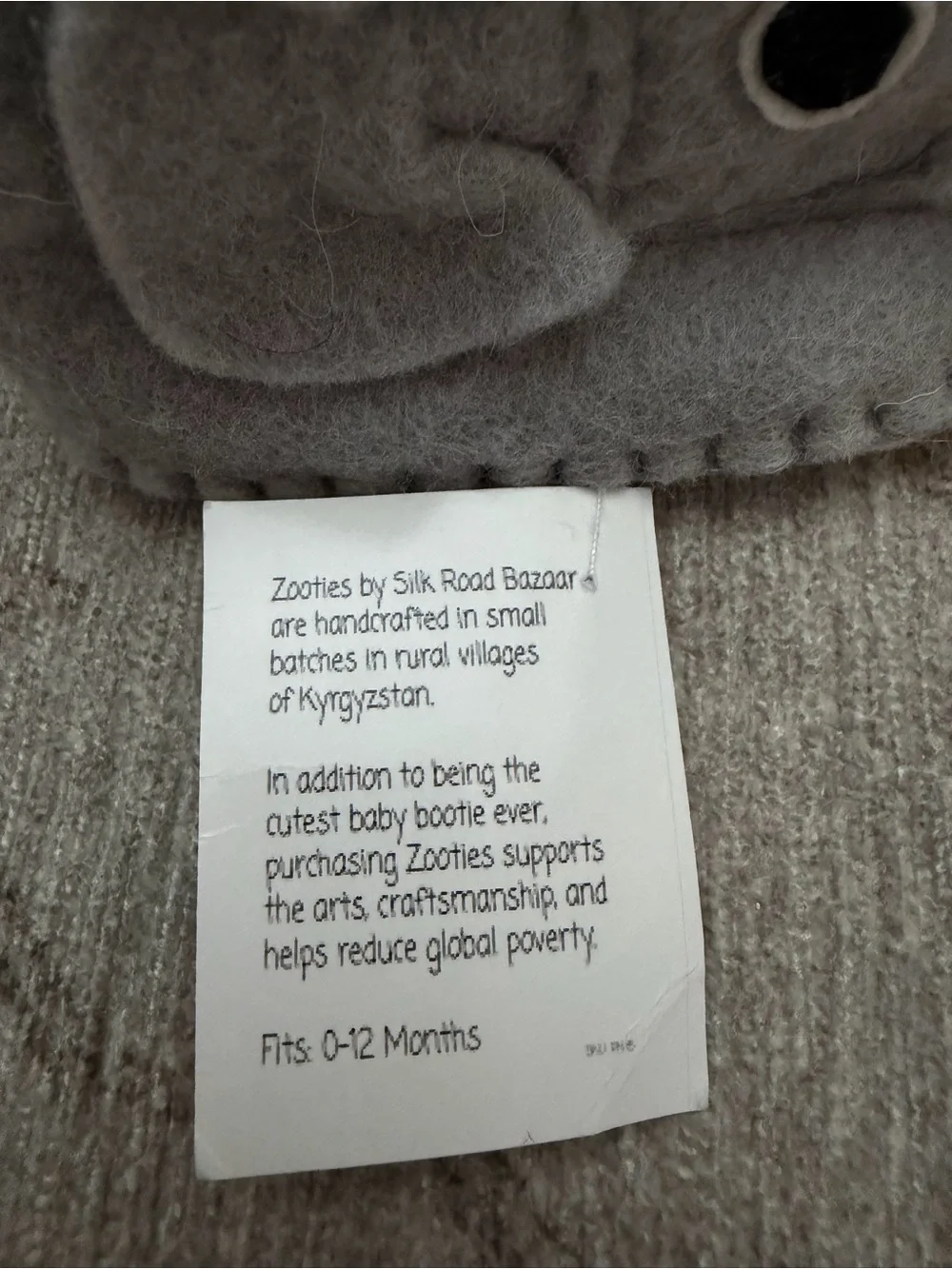 🐘Elephant Baby Zooties - Gray infant booties 0-12 months